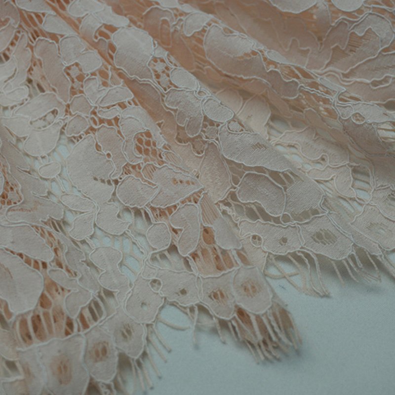 Placement Floral Eyelash Placement Lace Fabric for Women's Wear Wholes 4